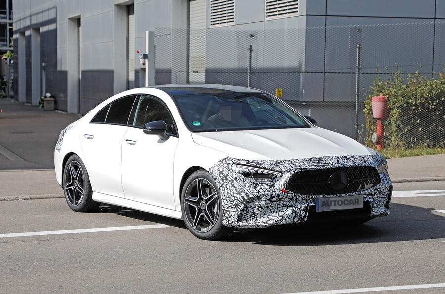 Mercedes Benz CLA 2023 protoype front quarter white