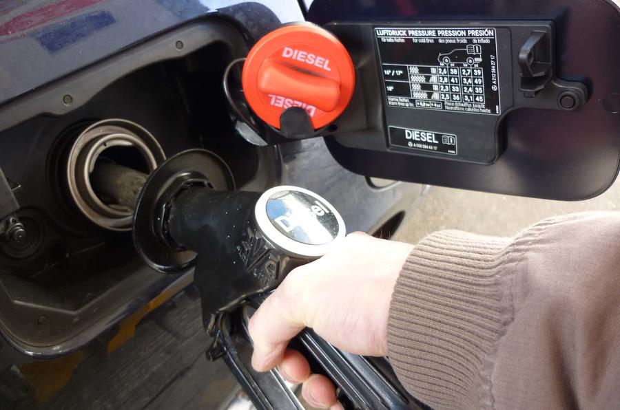 Diesel pump fill-up