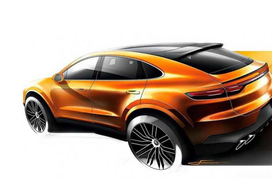 Porsche Cayenne Coupe official sketch