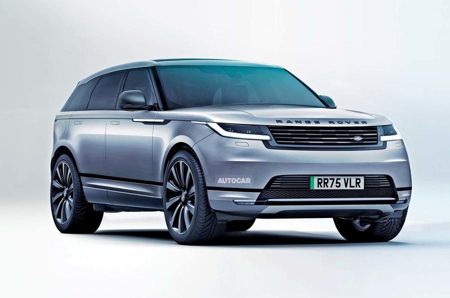 Range Rover Velar EV front three quarter