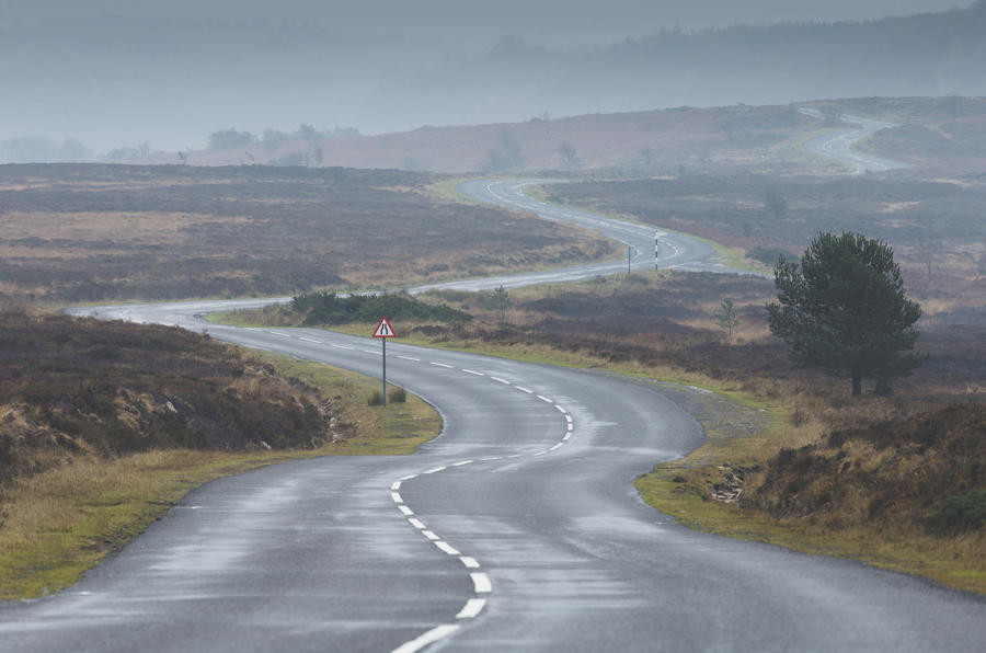 Empty British B-road