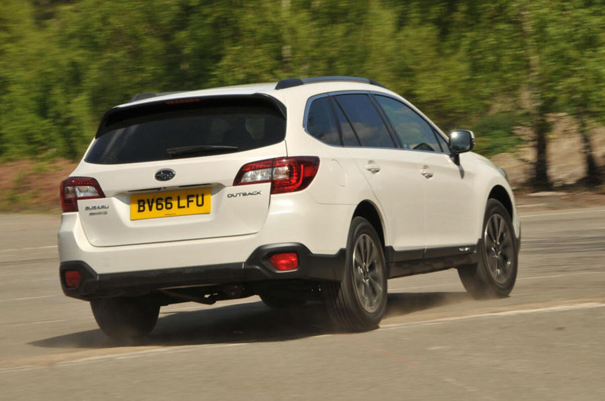 Subaru outback rear cornering