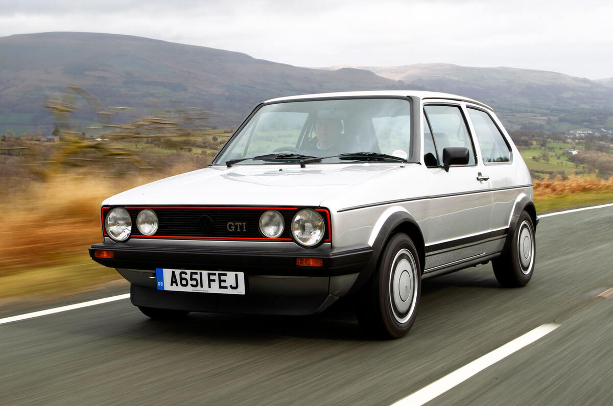 Volkswagen Golf GTI Mk1 front quarter tracking