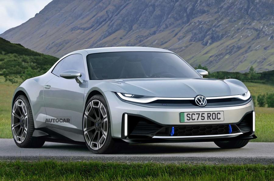 Volkswagen Scirocco EV render front