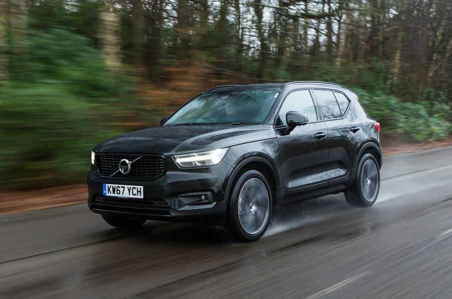 Volvo XC40 diesel on the road front