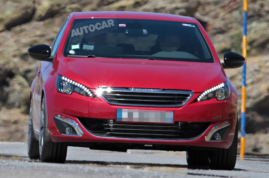 More powerful Peugeot 308 hatchback spied