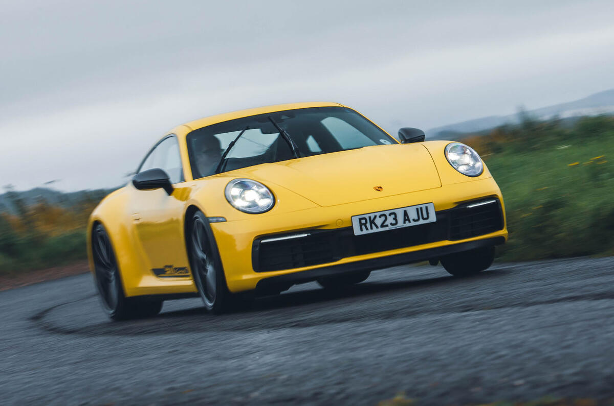 porsche 911 carerra t review 2023 01 cornering front