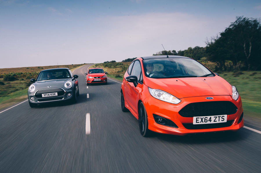 Comparison: Ford Fiesta Red Edition versus Mini Cooper and Seat Ibiza FR